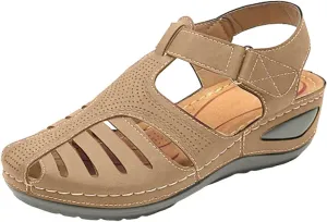 Women's Dressy Casual Black Wedge Sandals for Women, Flat, Open Toe, Slip On, Waterproof, Polyester, Faux Leather, Casual, Wedge Sandals