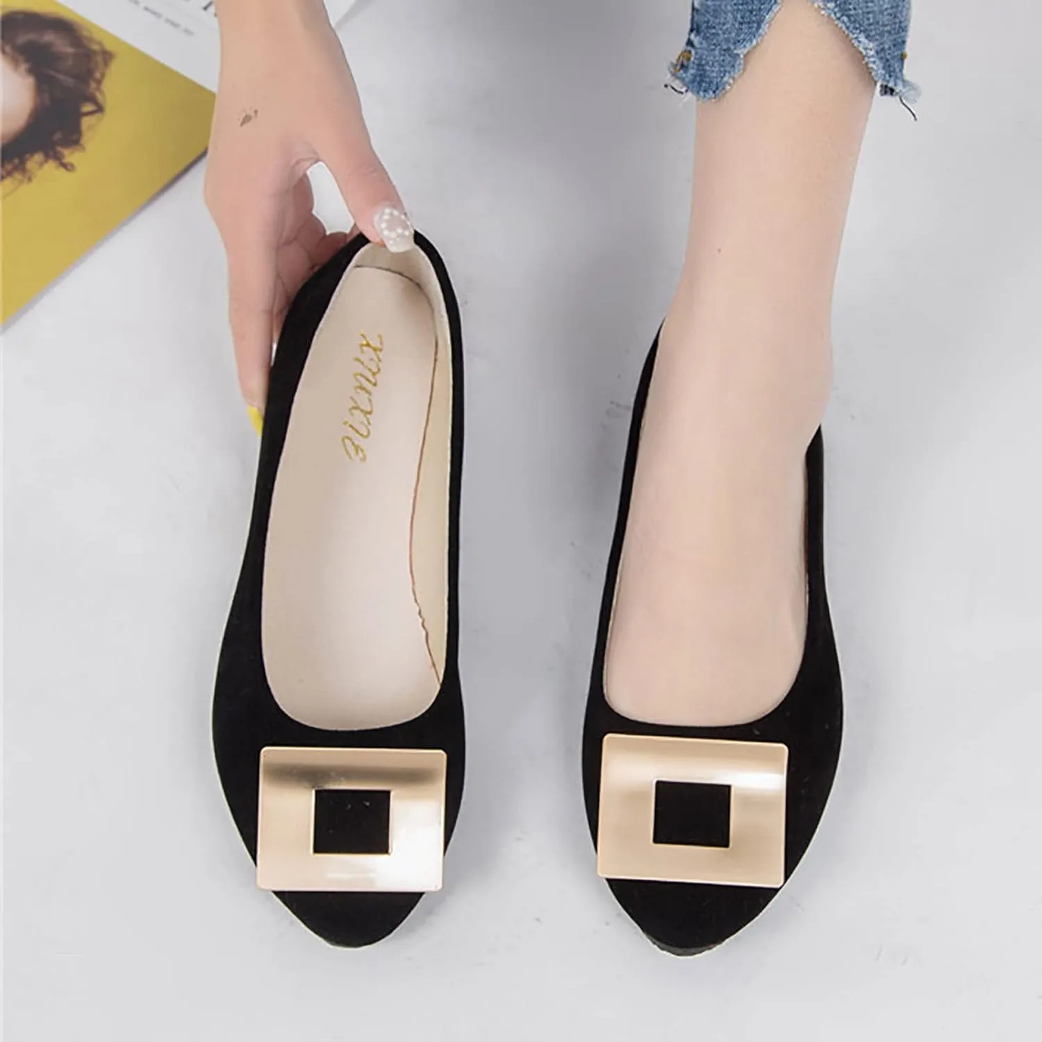 Womens Dressy Casual Walking Shoes Comfortable Work Shoes Women's Comfort Penny Loafers with Arch Support
