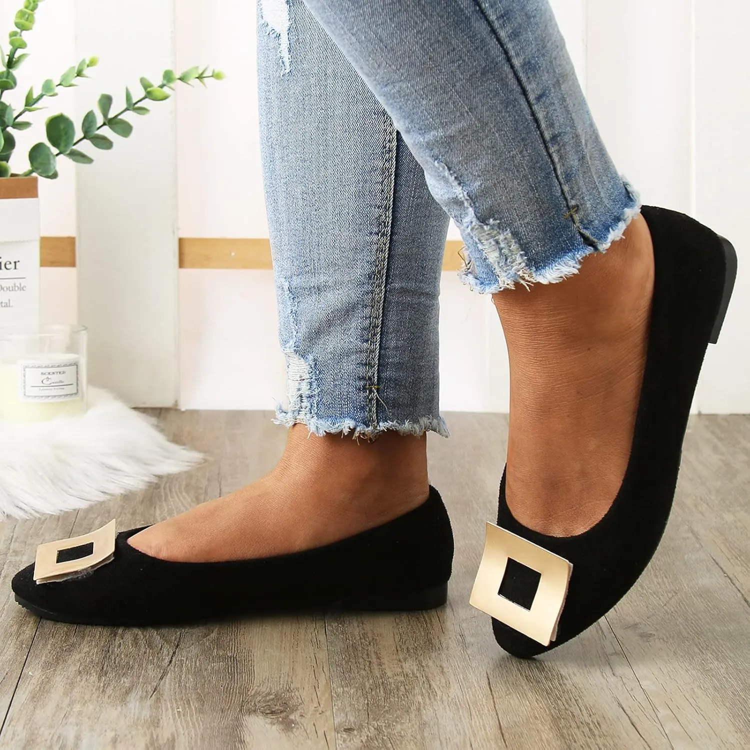 Womens Dressy Casual Walking Shoes Comfortable Work Shoes Women's Comfort Penny Loafers with Arch Support