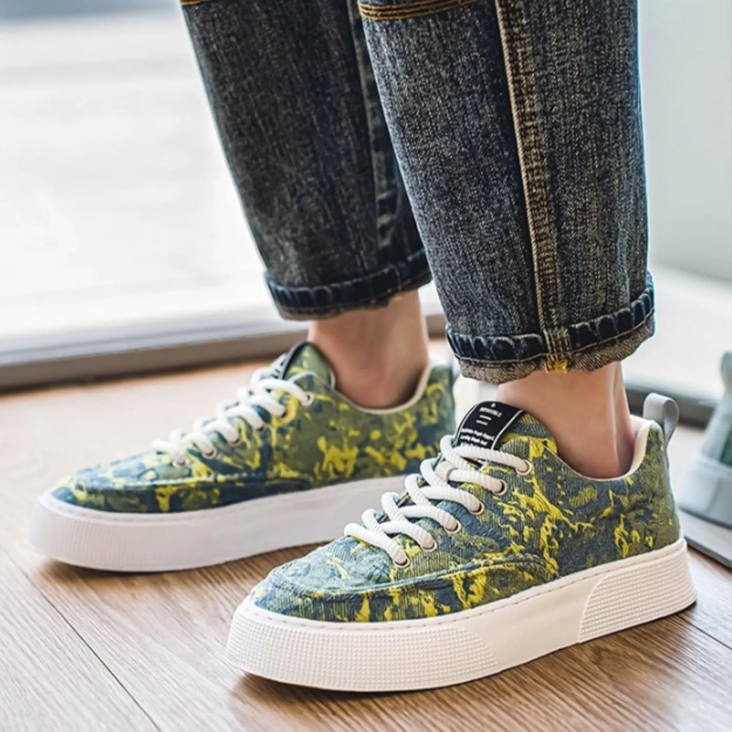 Women's Fashion Sneakers Womens Work Shoes Women's White Fashion Sneakers Round Toe Slip On Casual Women Loafers Shoes for Work Slip On Sneakers Women Wide Width