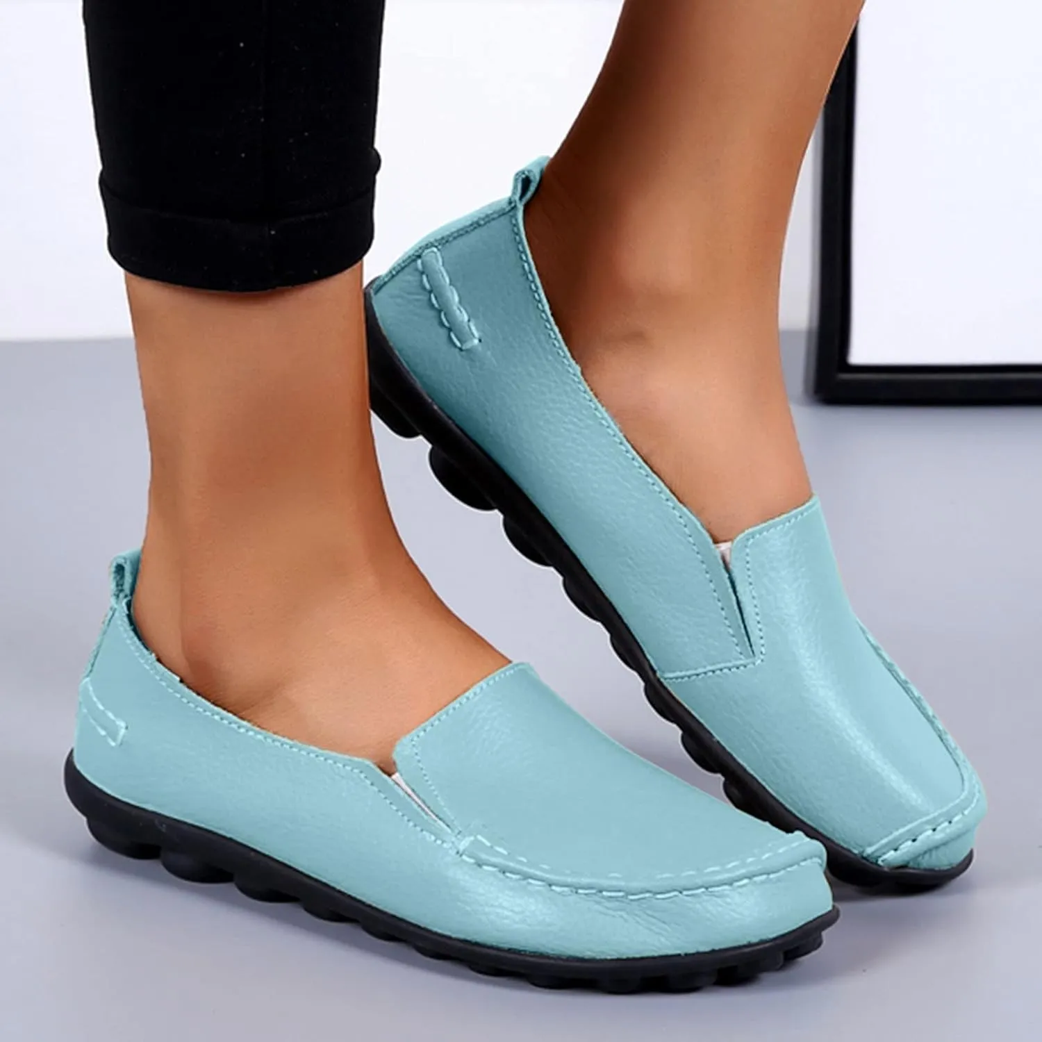 Womens Flats Fashion Slip On Sneakers Casual Wide Walking Shoe Comfort Orthopedic Shoes Business Casual Shoes