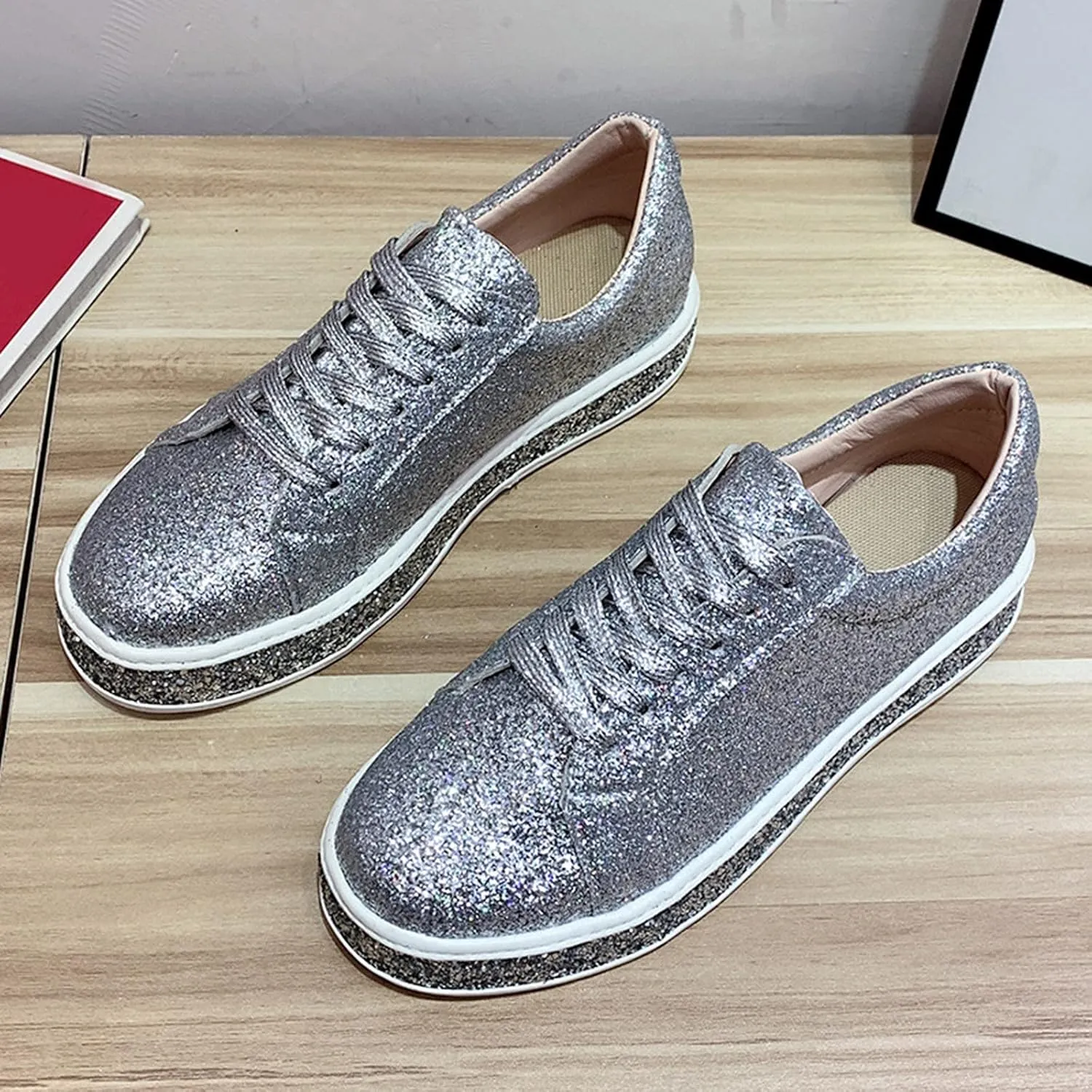 Womens Gold Platform Sneakers Size 11 Slip On Sneakers Women Wide Winter Black Shoes Women Slip On Wedges White Fashion Sneakers Women Arch Support Zapatos para Entrenar De Mujer Gym