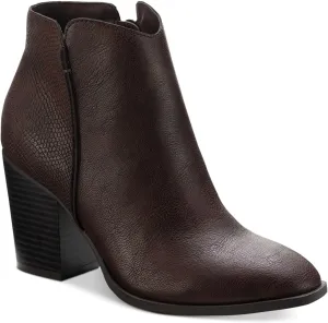 Womens Graceyy Faux Leather Ankle Boots Brown 7 Medium (B,M)
