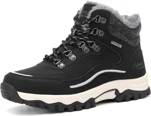 Womens Hiking Snow Boots Winter Boots Comfortable Warm Fur Shoes for Outdoor