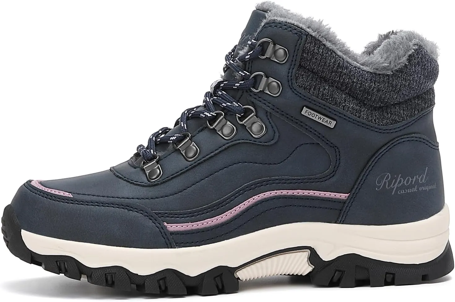Womens Hiking Snow Boots Winter Boots Comfortable Warm Fur Shoes for Outdoor