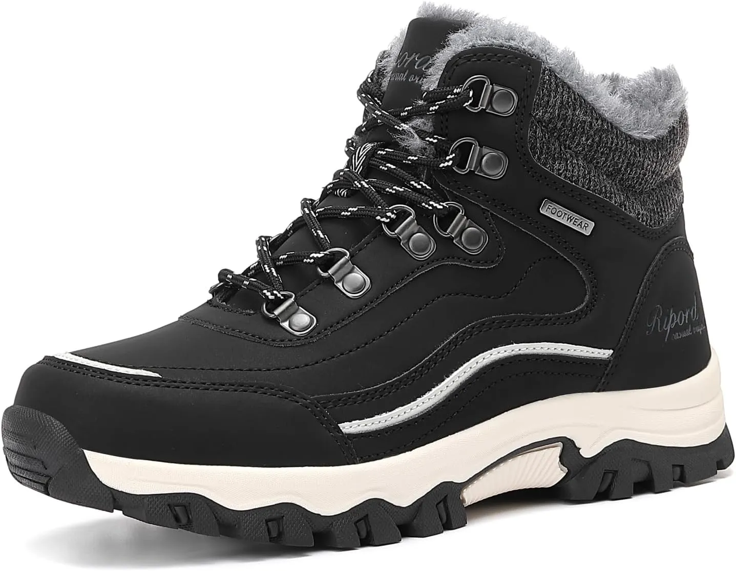 Womens Hiking Snow Boots Winter Boots Comfortable Warm Fur Shoes for Outdoor