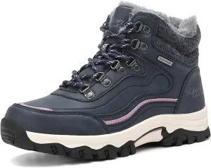 Womens Hiking Snow Boots Winter Boots Comfortable Warm Fur Shoes for Outdoor