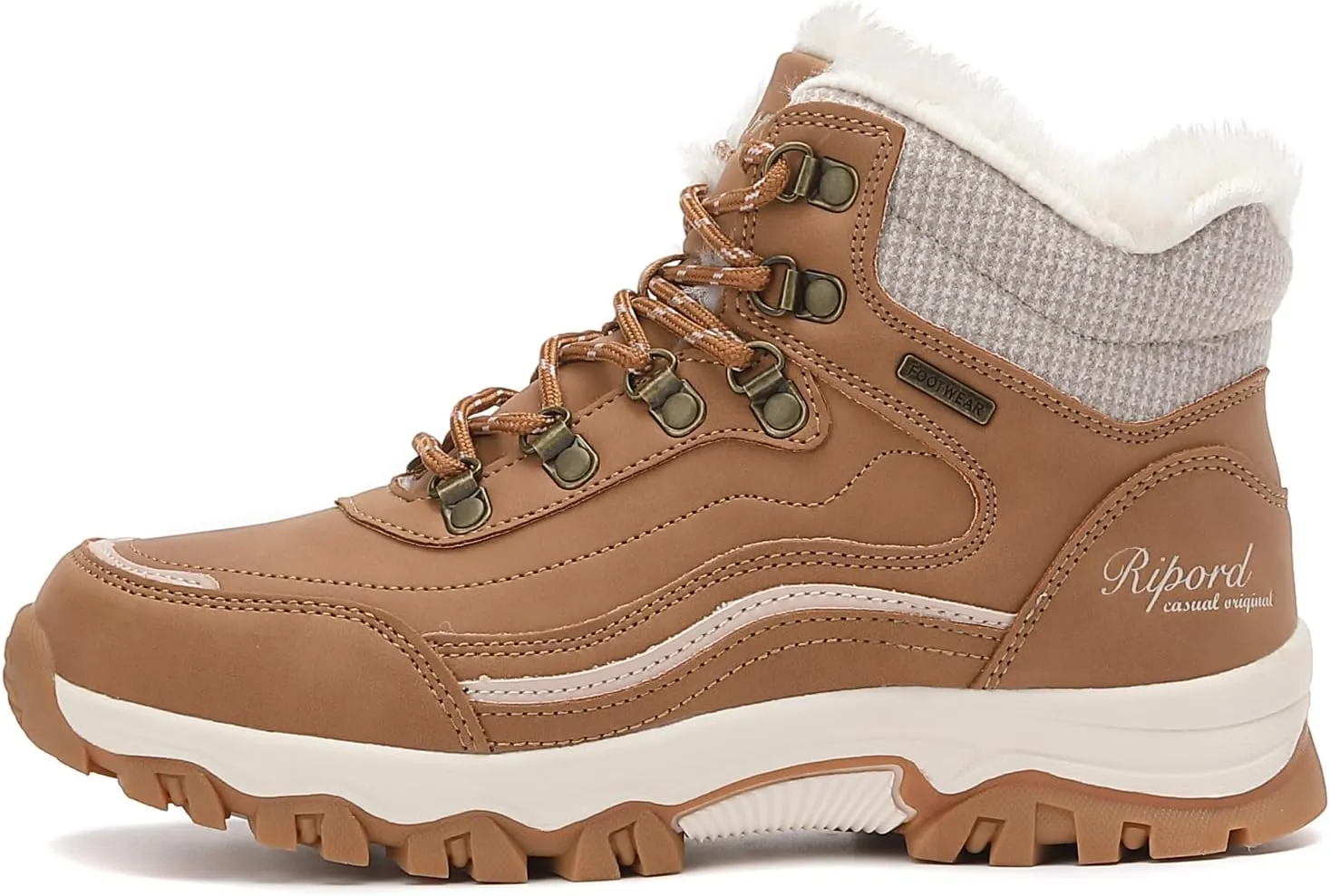 Womens Hiking Snow Boots Winter Boots Comfortable Warm Fur Shoes for Outdoor