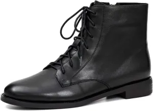 Women's Lace-up Leather Ankle Boots