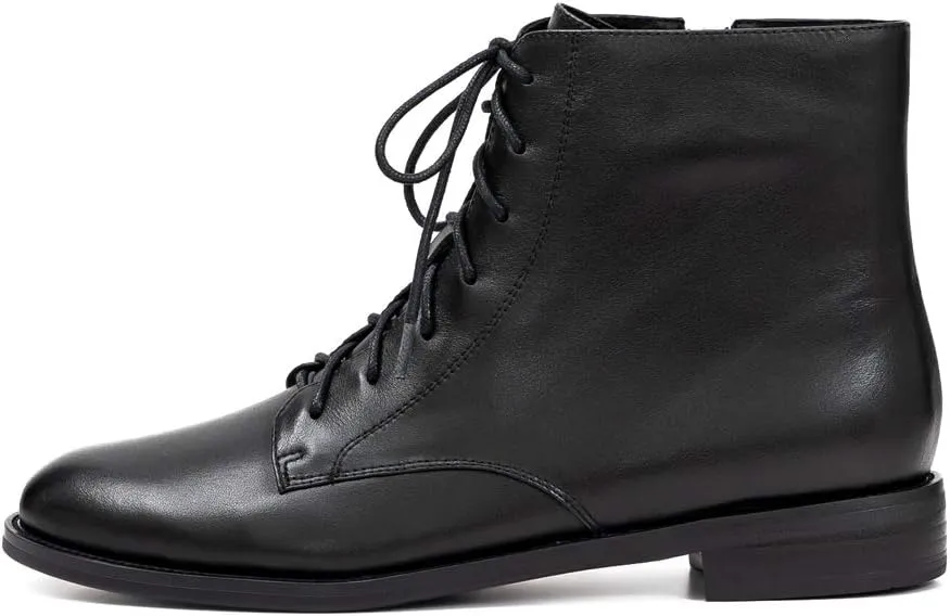 Women's Lace-up Leather Ankle Boots