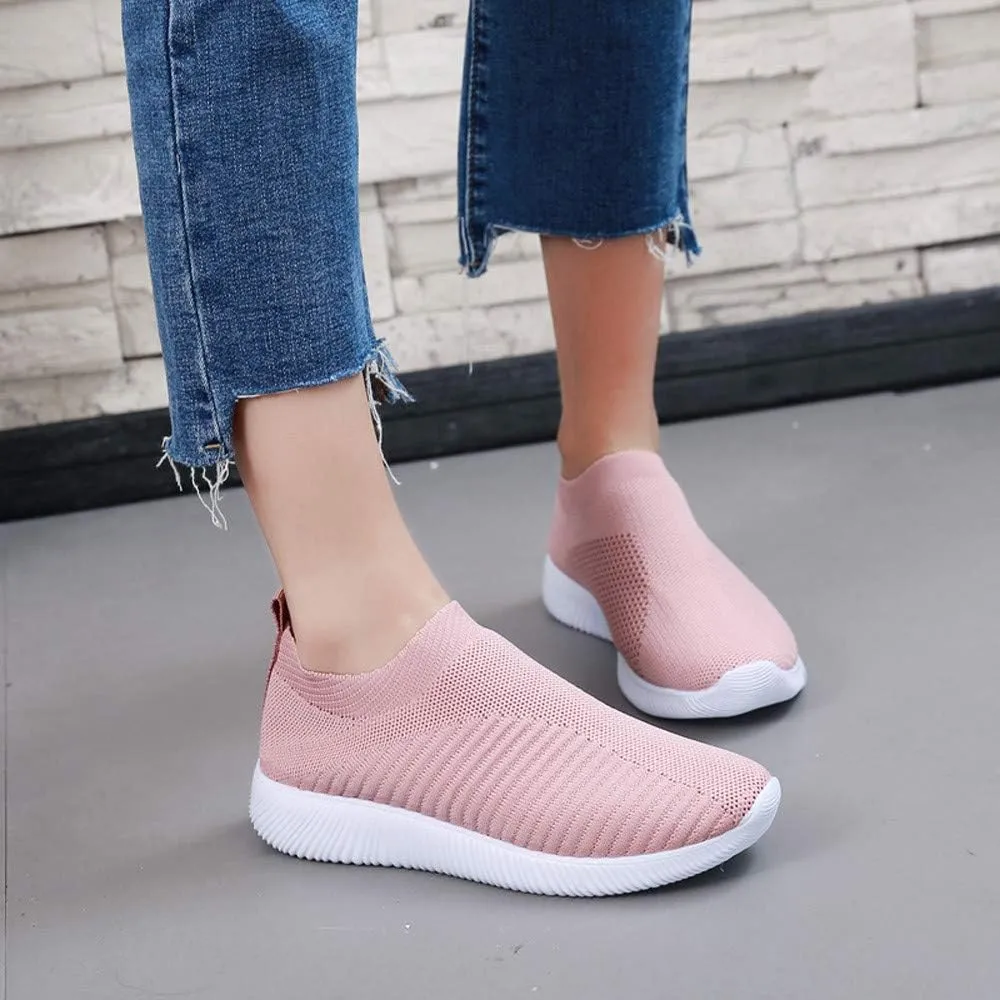 Womens Ladies Walking Running Shoes Slip On Lightweight Tennis Shoes Womens Casual Women's Casual Shoes Men's Fashion Sneakers Black Tennis Shoe Trainers Shoe