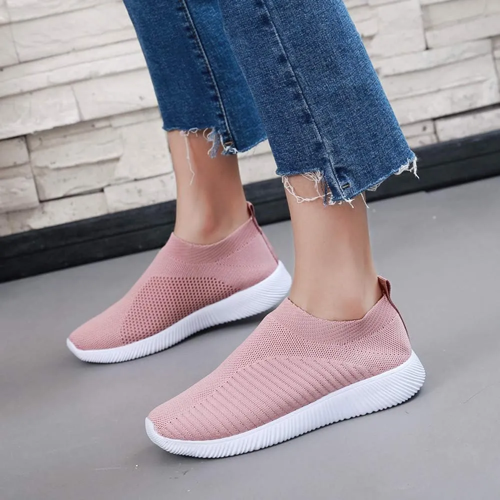 Womens Ladies Walking Running Shoes Slip On Lightweight Tennis Shoes Womens Casual Women's Casual Shoes Men's Fashion Sneakers Black Tennis Shoe Trainers Shoe