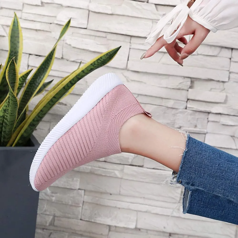Womens Ladies Walking Running Shoes Slip On Lightweight Tennis Shoes Womens Casual Women's Casual Shoes Men's Fashion Sneakers Black Tennis Shoe Trainers Shoe