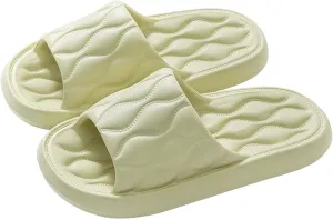 Women's Lounge Sandals Slides Quilt Block Wide Width Comfort Soft Sole Shower Slipper Shoes for Bathroom