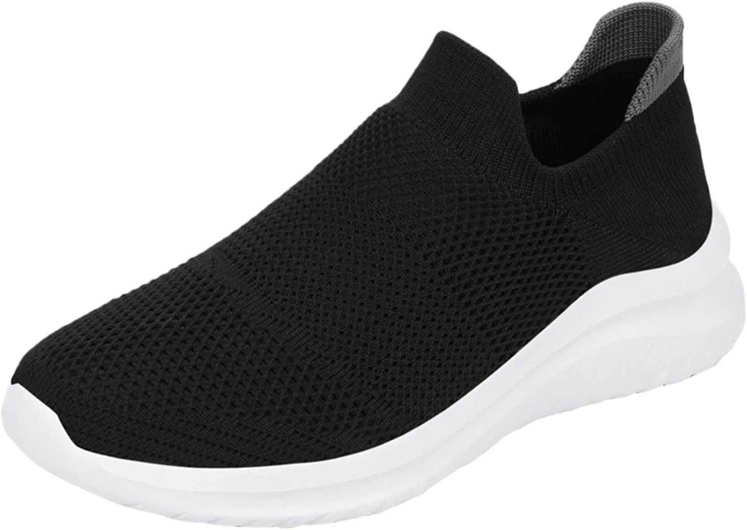 Womens Non Slip Work Shoes Slip On Water Resistant Mens Dress Shoes Arch Support Men's Casual Shoes Platform Sneakers Black Tennis Shoe Loafers Casual Slip On