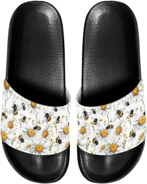 Women's Novelty Slides Sandals Casual Soft Sole Open Toe Non-Slip Single Band Slides Sandals