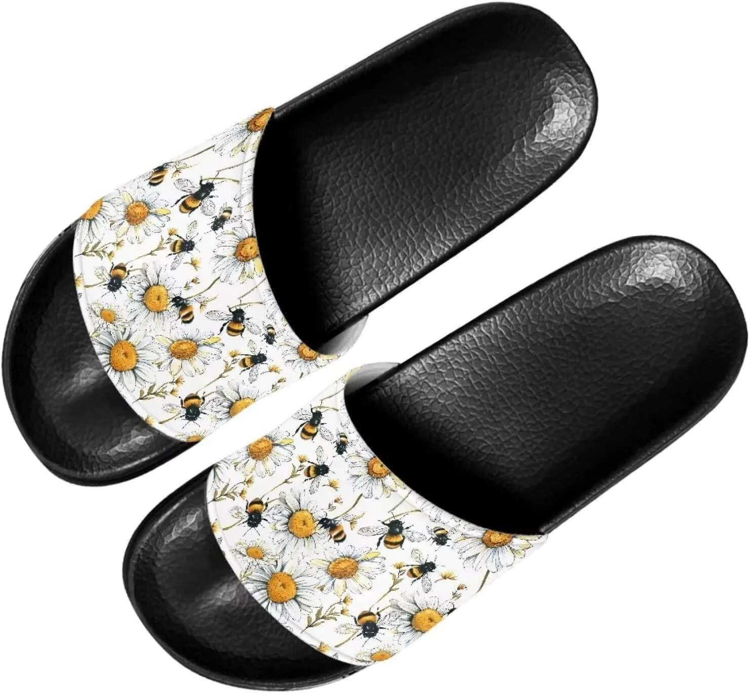 Women's Novelty Slides Sandals Casual Soft Sole Open Toe Non-Slip Single Band Slides Sandals