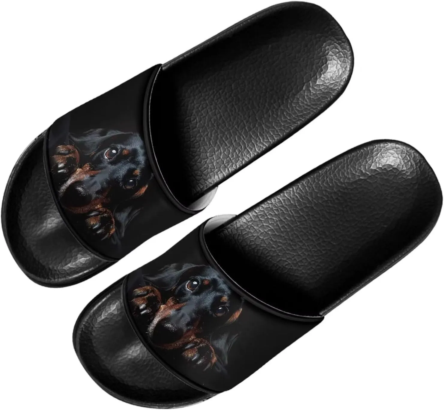 Women's Novelty Slides Sandals Casual Soft Sole Open Toe Non-Slip Single Band Slides Sandals