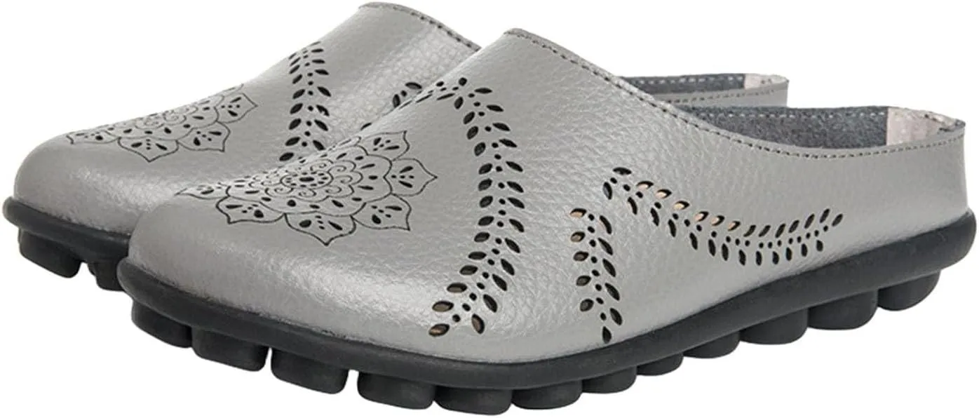 Womens Orthopedic Slippers Comfortable Non Slip Flat Sandals Breathable Hollow Soft Sole Yoga Mat Sandals Fashion Round Toe Wild Walking Soft Shoes