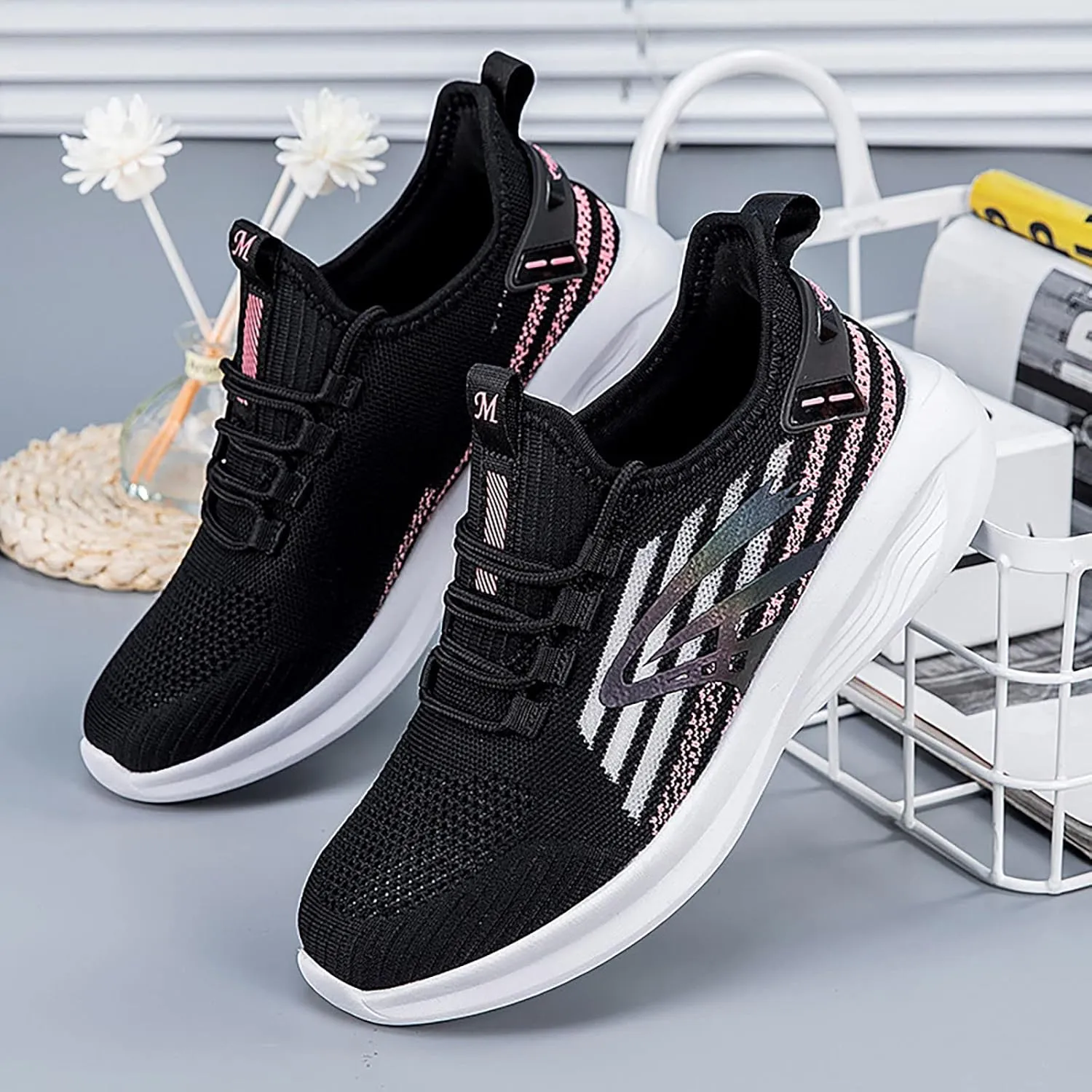 Womens Platform Sneakers Black Zapatos OrtopéDicos para Mujer Con Juanetes White Canvas Tennis Shoes for Women Black Platform Sneakers for Women Tenis para Caminar De Mujer OrtopéDicos