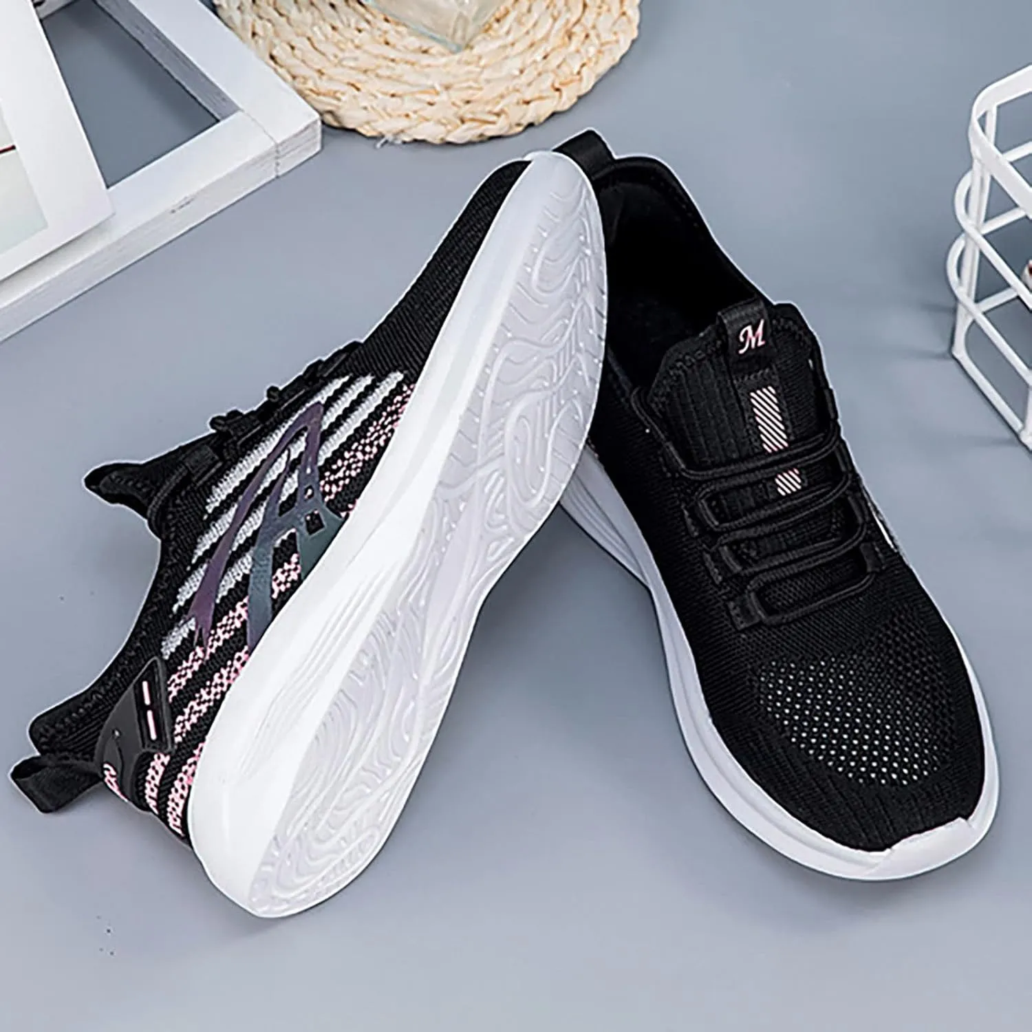 Womens Platform Sneakers Black Zapatos OrtopéDicos para Mujer Con Juanetes White Canvas Tennis Shoes for Women Black Platform Sneakers for Women Tenis para Caminar De Mujer OrtopéDicos