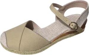 Women's Platform Wedge Sandals - Beige, Size US 6 - Wedge, Gladiator, Casual - Open Toe & Closed Toe - Ankle Strap - Waterproof - Casual Occasion