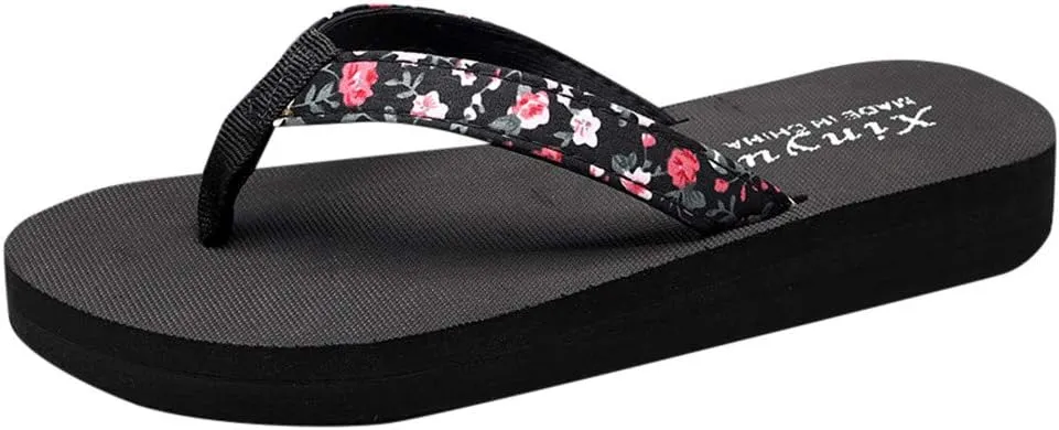 Womens Sandals Comfortable Dressy Platform Sandals Clip Toe Flip Flops Casual Slip On Summer Shoes Beach Sandals