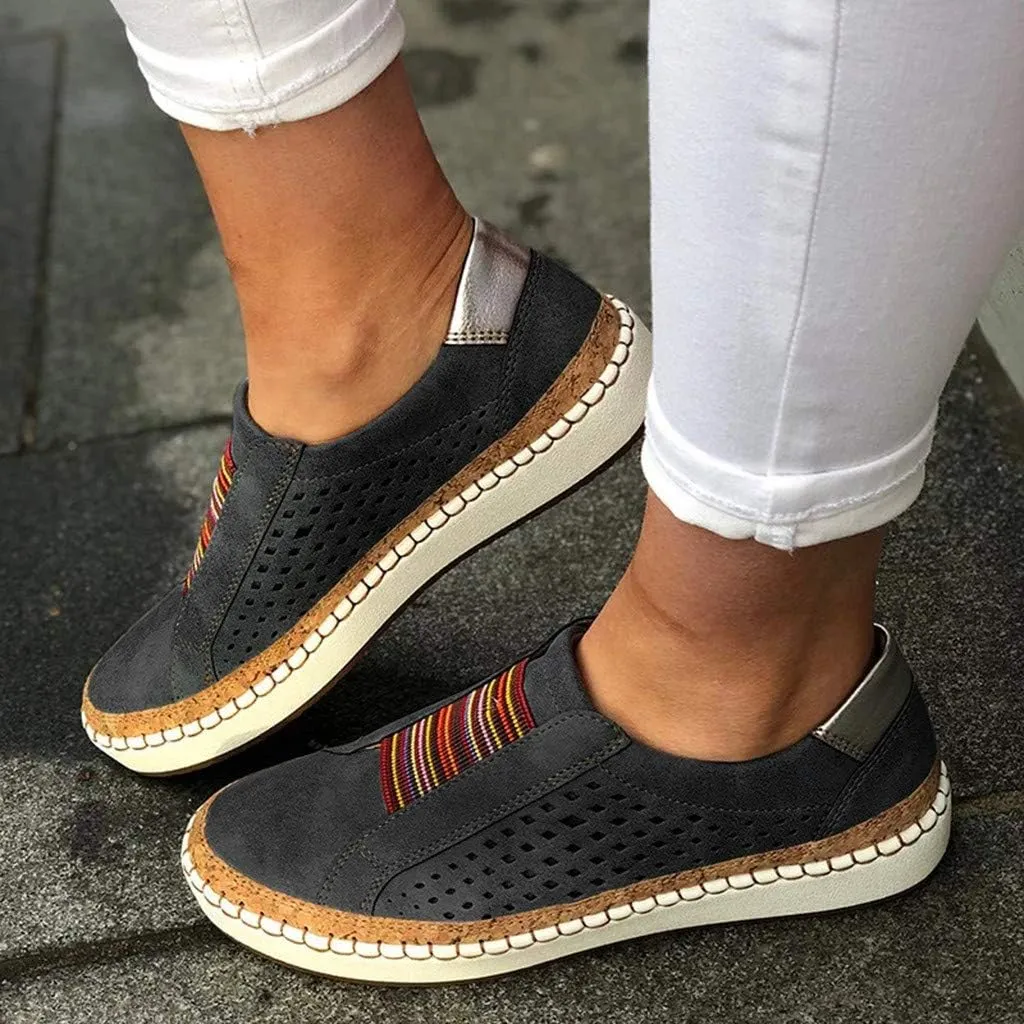 Women'S Sandals Size 8 1/2 Flat Shoes On Slip Toe Casual With Round Hollow Out Women's Womens Canvas Shoes Casual