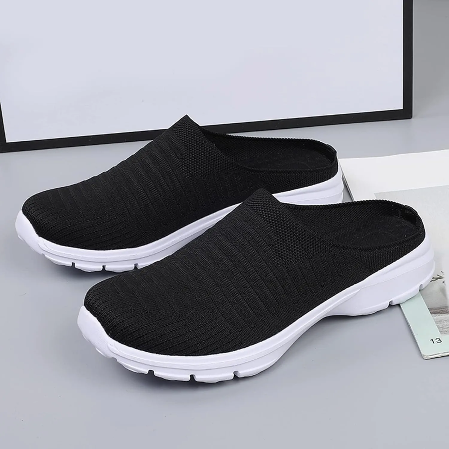 Women's Slip-on Mule Sneakers Lightweight Mens Casual Shoes Food Service Men Casual Dress Shoes Men Shoes Sneakers Platform Tennis Shoe Loafers Casual Slip On