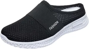 Women's Slip-On Orthopedic Arch Support Backless Mens Tennis Shoes Mesh Breathable Men Casual Shoes Black Platform Sneaker Red Tennis Shoe Casual Loafers