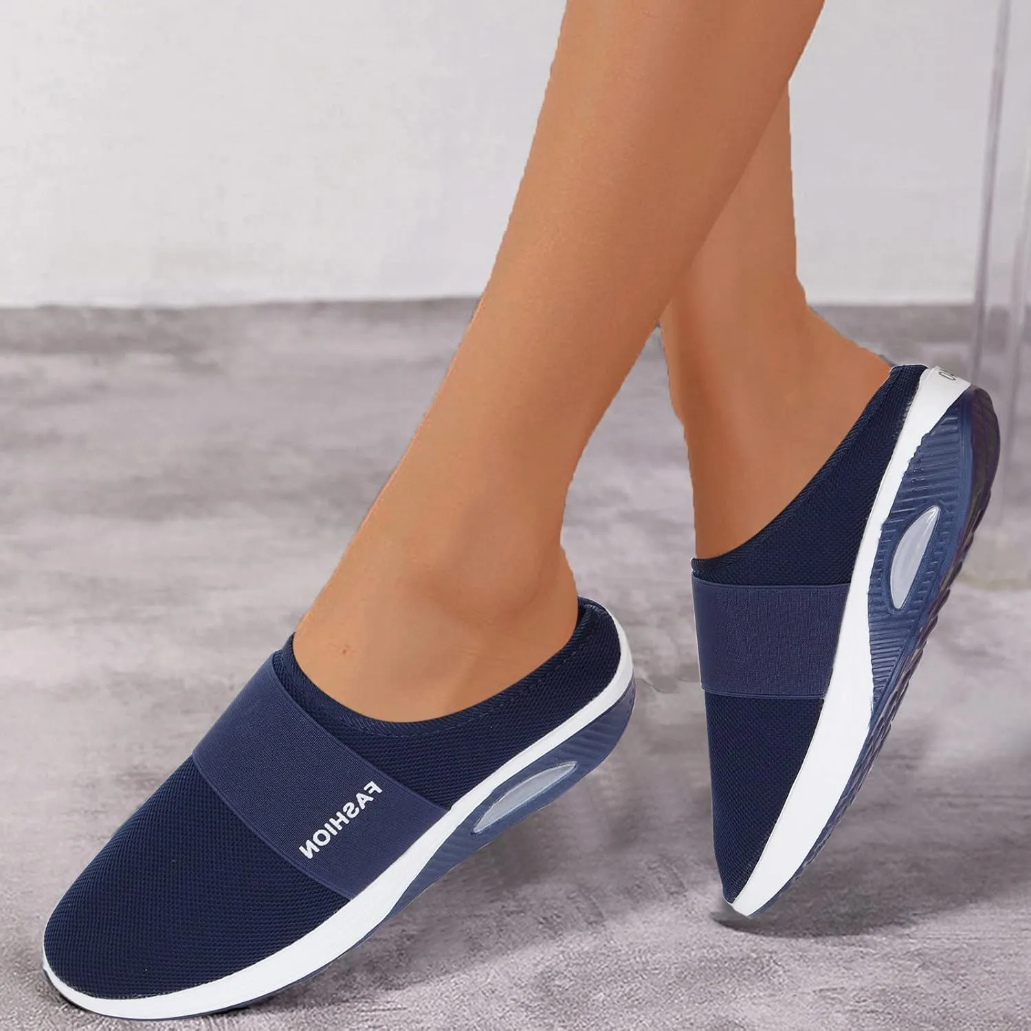 Women's Slip-On Orthopedic Arch Support Backless Running Shoes for Women Wide Width White Casual Shoes Brown Sneakers Brown Tennis Shoe Casual Loafers