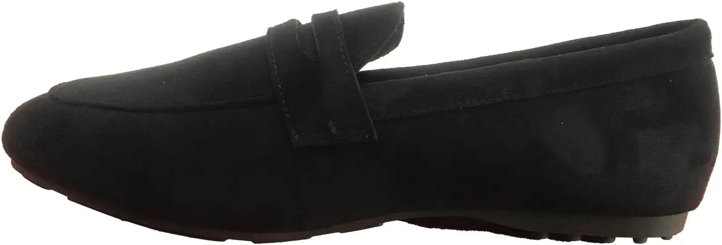 Women's Slip On Platform Loafers Lace-Up Round Toe Penny Loafers Non-Slip Comfort Casual Dressy School Shoes