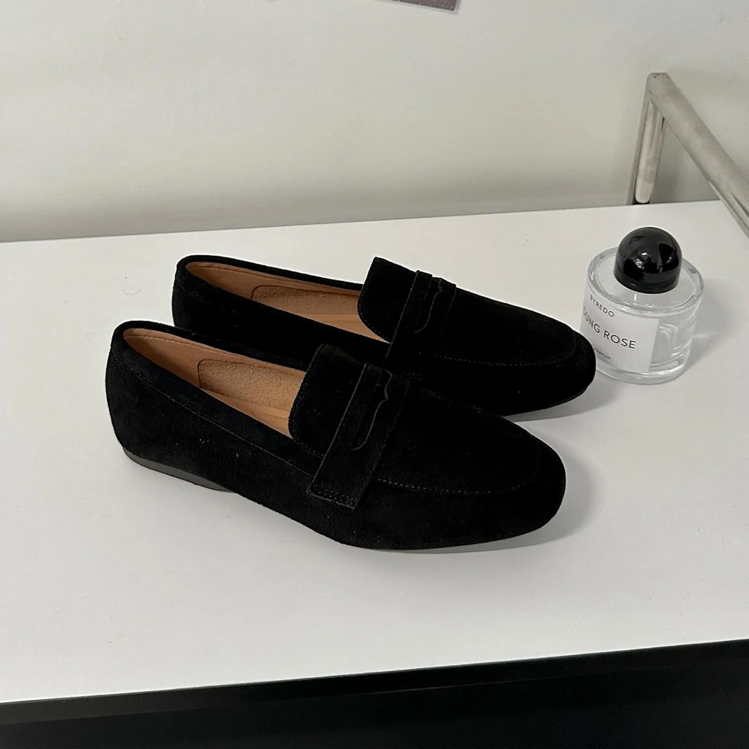 Women's Slip On Platform Loafers Lace-Up Round Toe Penny Loafers Non-Slip Comfort Casual Dressy School Shoes
