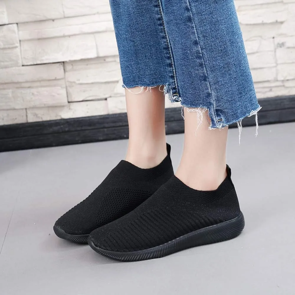 Women’s Slip-On Shoes Casual Lace-Free Walking Loafers Running Shoes for Women Mesh Men's Shoes Casual Casual Sneakers Steel Toe Tennis Shoe Casual Loafers