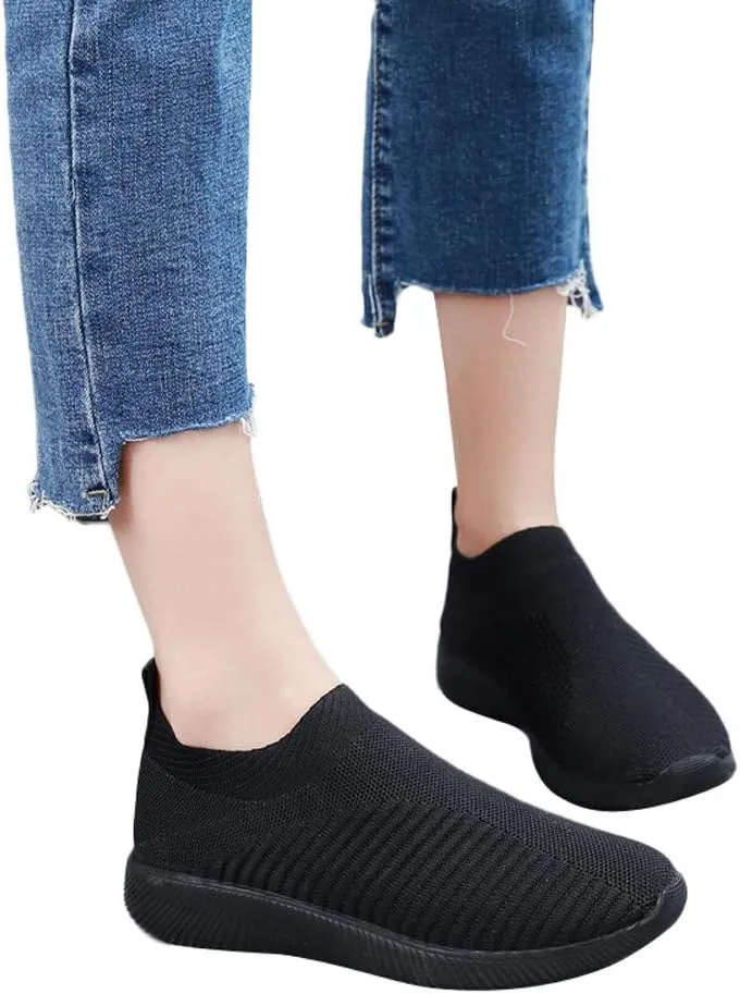 Women’s Slip-On Shoes Casual Lace-Free Walking Loafers Running Shoes for Women Mesh Men's Shoes Casual Casual Sneakers Steel Toe Tennis Shoe Casual Loafers