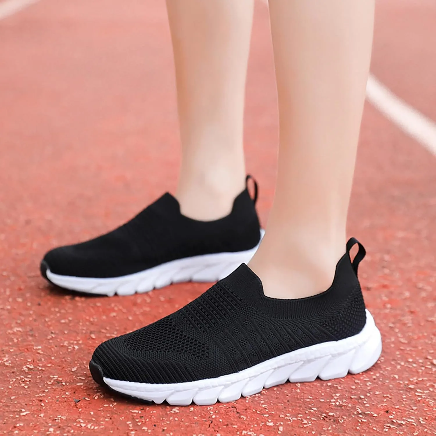 Women's Slip On Sneakers Lightweight Breathable Walking Shoes Women Sports Casual Slip On Shoes Brown Sneakers Brown Tennis Shoe Cross Trainer Shoe