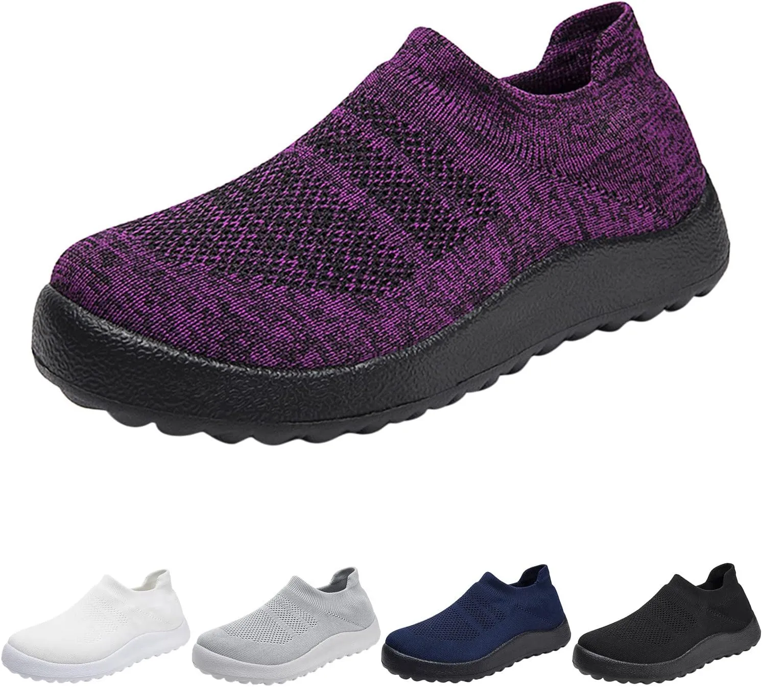 Womens Slip on Walking Shoes Comfort Lightweight Mens Dress Shoes Jogging Brown Casual Shoes Wedge Sneakers Brown Tennis Shoe Cross Trainer Shoe