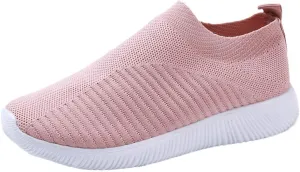 Womens Slip On Walking Shoes Non Slip Running Shoes Mens Casual Shoes Mesh Casual Black Shoes Walking Sneakers Brown Tennis Shoe Cross Trainer Shoe