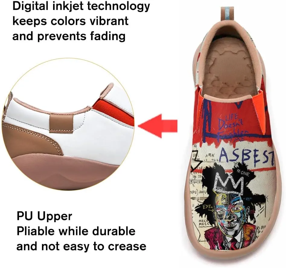 Women's Slip-Ons Sneakers Casual Loafers Microfiber Art Painted Comfort Soft Walking Travel Shoes