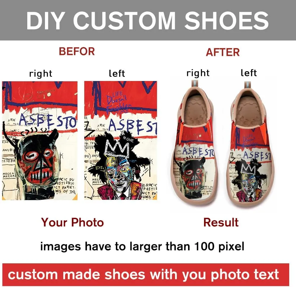 Women's Slip-Ons Sneakers Casual Loafers Microfiber Art Painted Comfort Soft Walking Travel Shoes