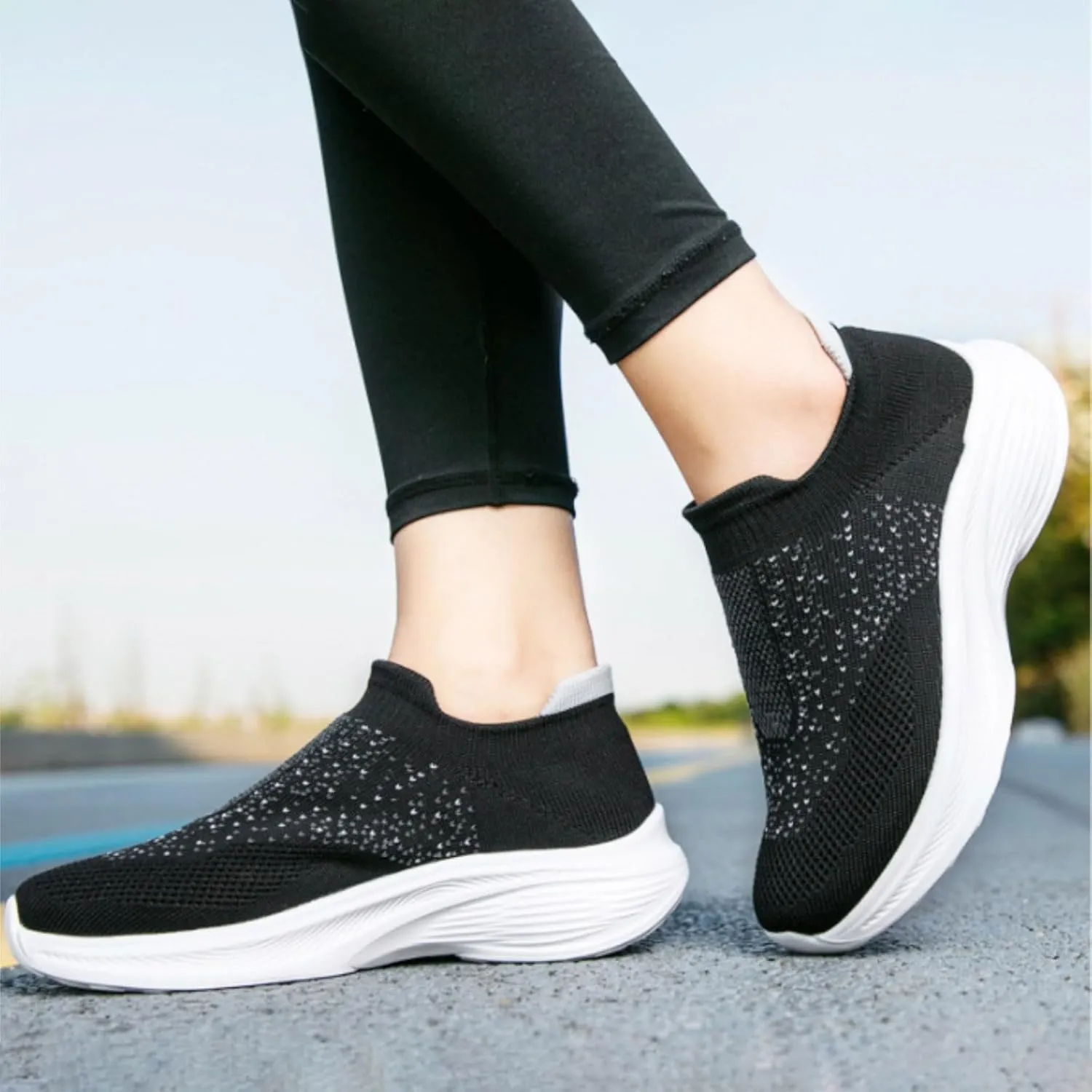 Womens Sneakers Business Casual Shoes Women Mens Casual Sneakers Lightweight Round Toe Flats Comfortable Loafers for Women Comfort Womens White Sneakers Casual