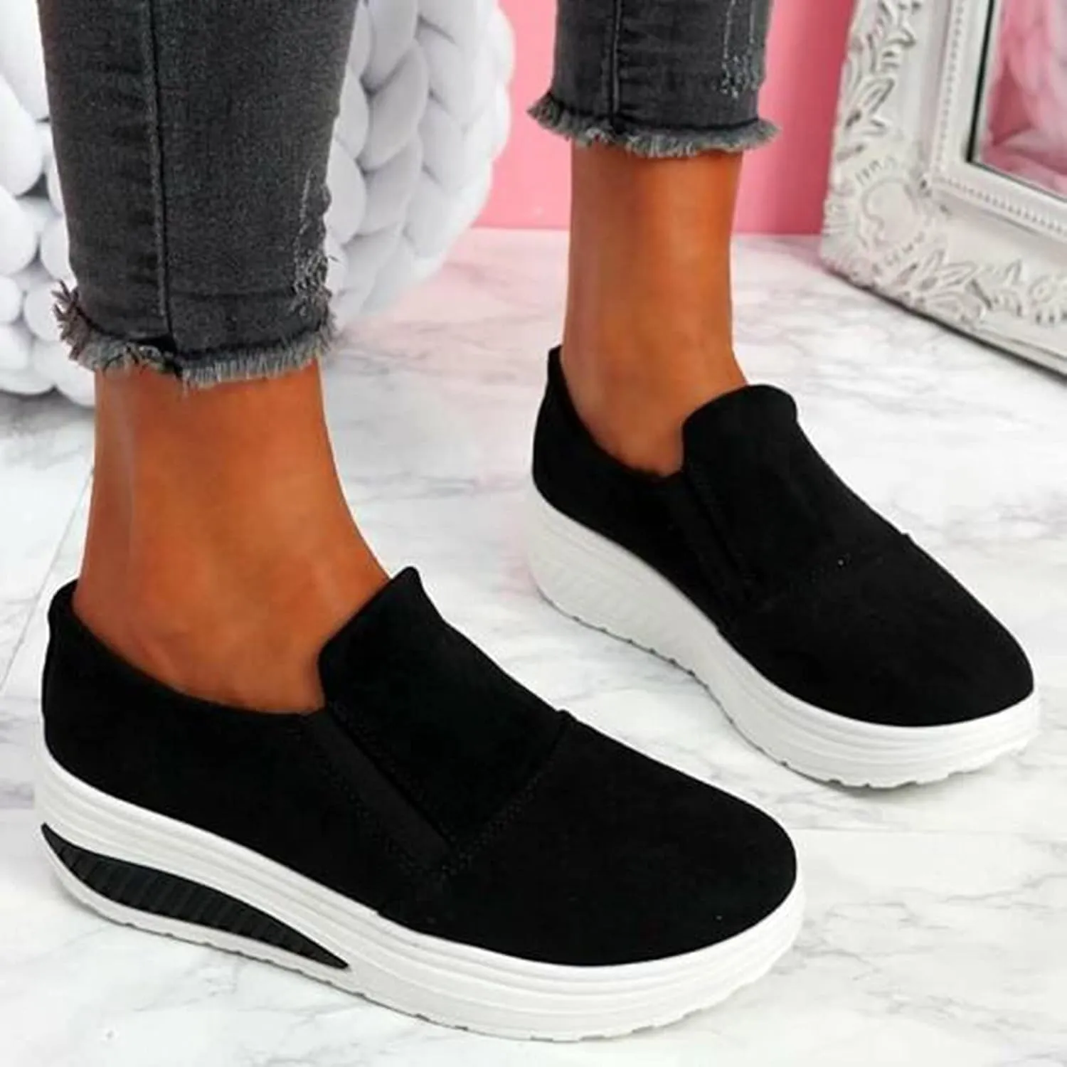 Womens Sneakers Size 6.5 Wide Zapatillas Blancas para Mujer De Tacon Bajitos Women Sneakers Lightweight Air Cushion Gym Fashion Shoes Womens Platform Sneakers Fashion Zapatos OrtopéDicos para Mujeres