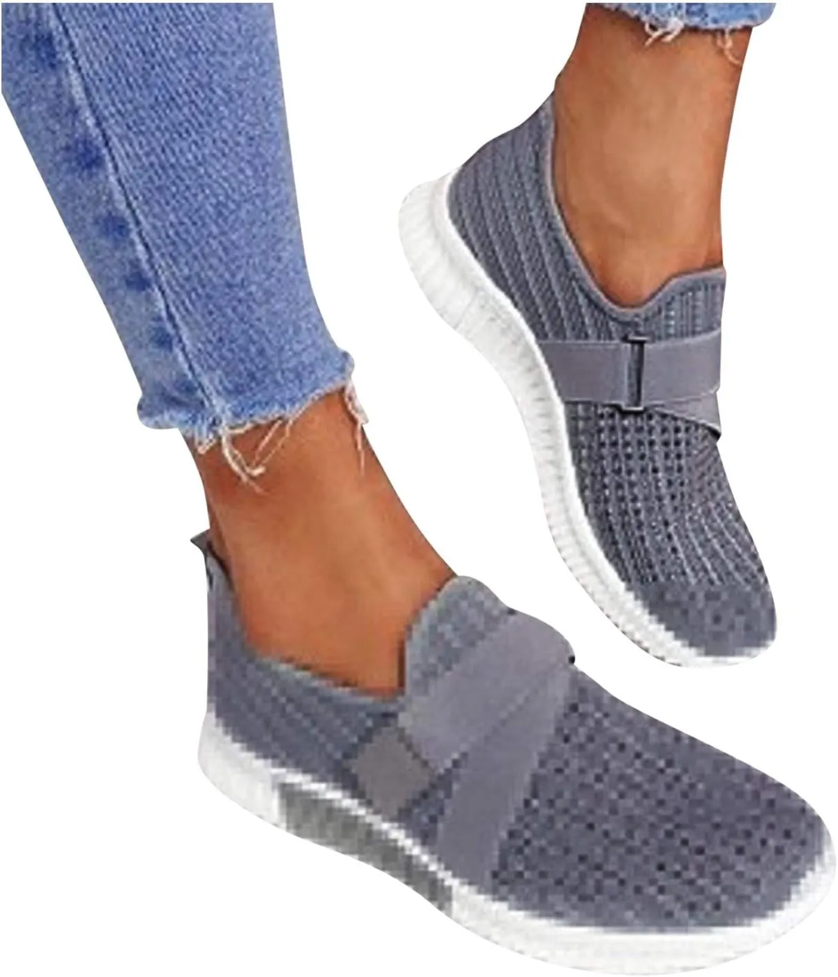 Women's Sneakers with Arch Support Slip On Wide Width Ortho Arch Support Sneakers for Women Walking Shoes Womens Wide Shoes Dressy Casual Womens Black Sneakers Cute Comfy Work Shoes for Women