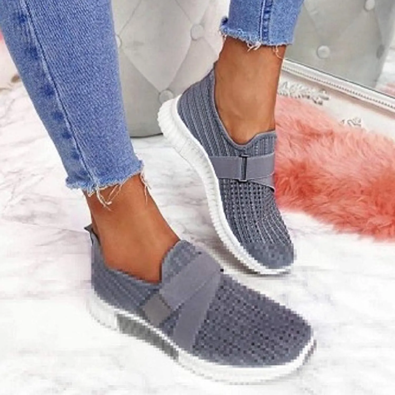 Women's Sneakers with Arch Support Slip On Wide Width Ortho Arch Support Sneakers for Women Walking Shoes Womens Wide Shoes Dressy Casual Womens Black Sneakers Cute Comfy Work Shoes for Women