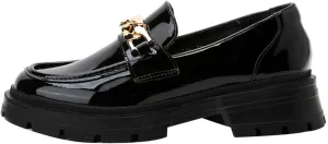 Women's Spring/Autumn Slip-On Loafers with Soft Soles, Thick Bottom, Metal Buckle, Retro Style, and Small Leather Shoes