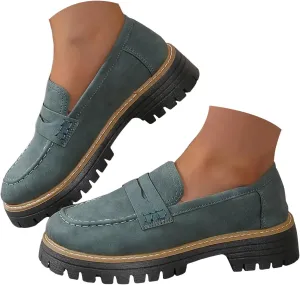 Women's Suede Penny Loafer Comfort Driving Moccasins Casual Slip-Ons Loafer Flats Fashion Women Business Work Shoes