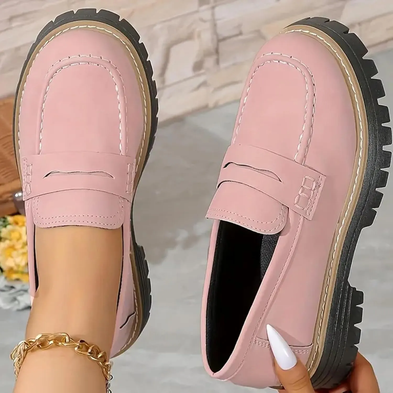 Women's Suede Penny Loafer Comfort Driving Moccasins Casual Slip-Ons Loafer Flats Fashion Women Business Work Shoes