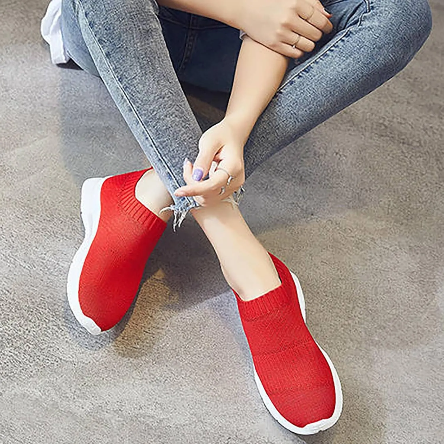 Womens Tennis Shoes Casual Women Shoes Casual Platform Sneakers Slip On Sneakers Walking Tennis Shoe Waterproof Tennis Shoe Loafers Casual Slip On