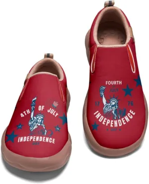 Women's Travel Shoes American Flag Art Sneaker Painted Canvas Slip-Ons Ladies Loafers