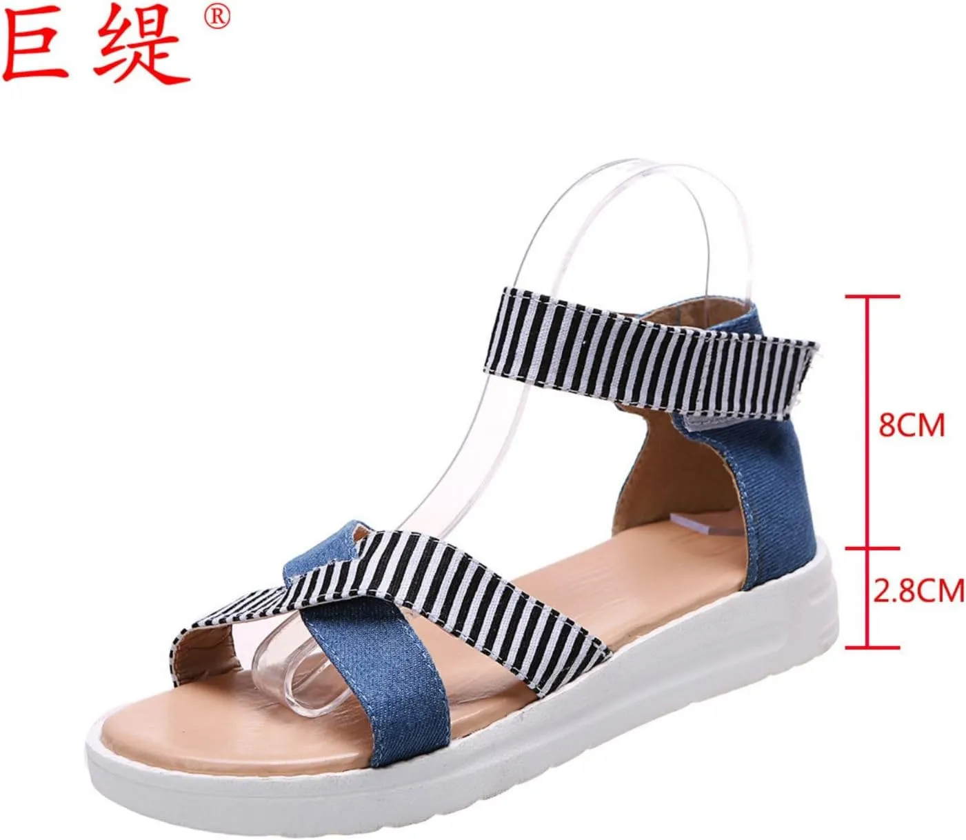 Women's Wedge Sandals Espadrilles Elastic Ankle Stretch Strap Flat Sandals Breathable Open Toe Casual Summer Walking Shoes for All Occasions: Casual, Work, Party